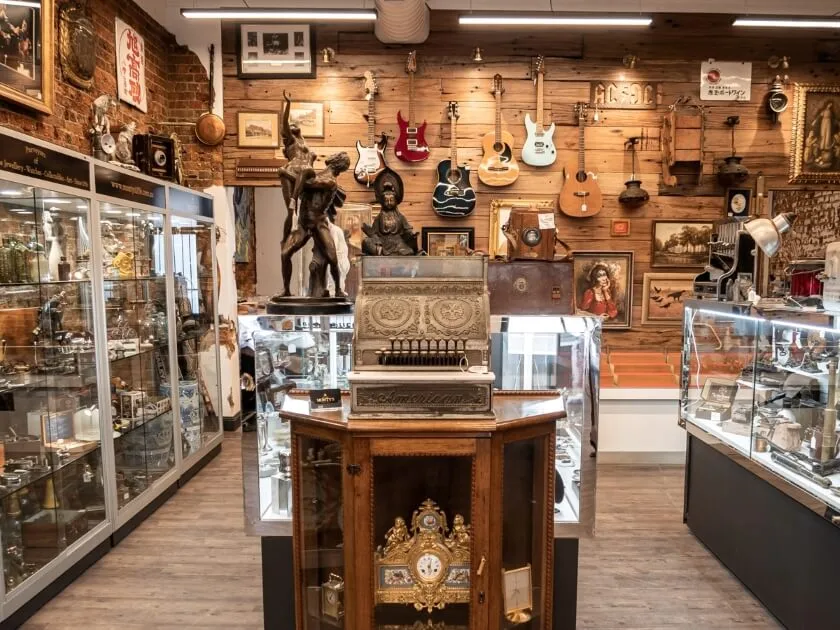 The inside of Monty's antique store in Brisbane.