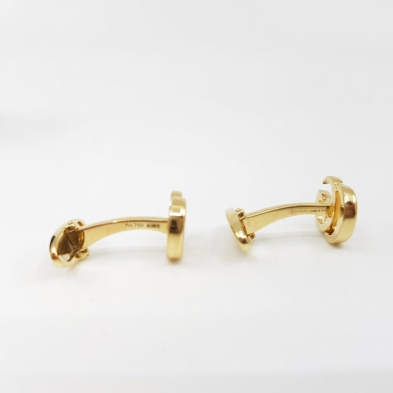 Gucci 18ct GG Yellow Gold Running Cufflinks in Box 750 #55640