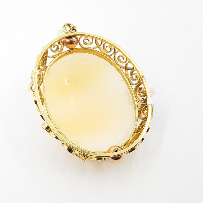 14ct Yellow Gold Cameo Pendant #17097