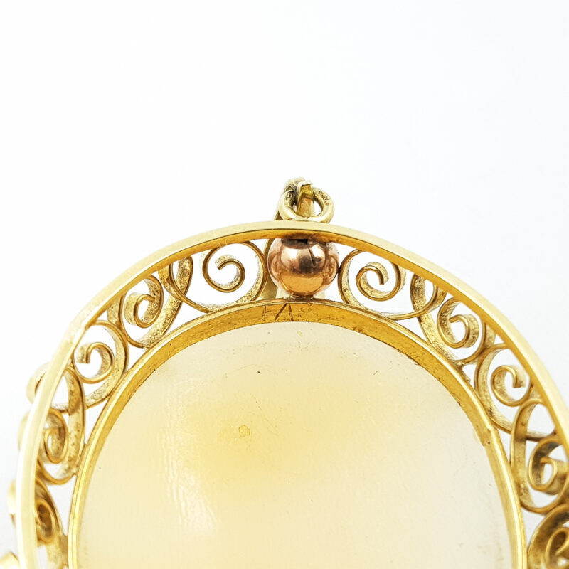 14ct Yellow Gold Cameo Pendant #17097