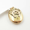 Antique 14ct Yellow Gold Horse Shoe Locket Pendant - C/1898 Engraved #24683 - Image 6