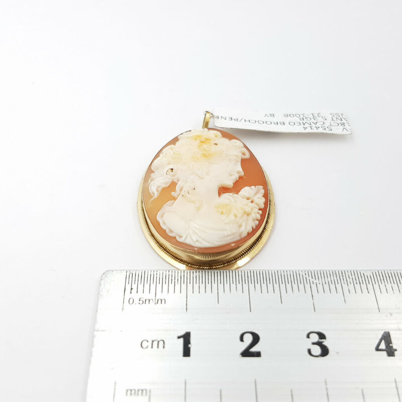 Vintage 18ct Yellow Gold Cameo Pendant 750 #55414