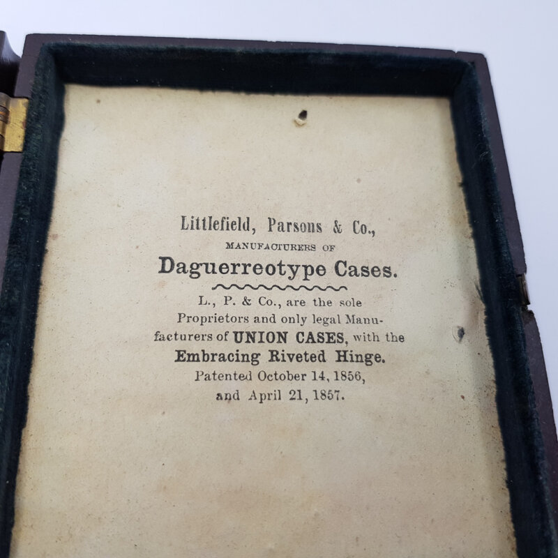 Antique C.1857 Daguerreotype Photo Union Case - Littlefield Parsons & Co (Civil War Era) #59392