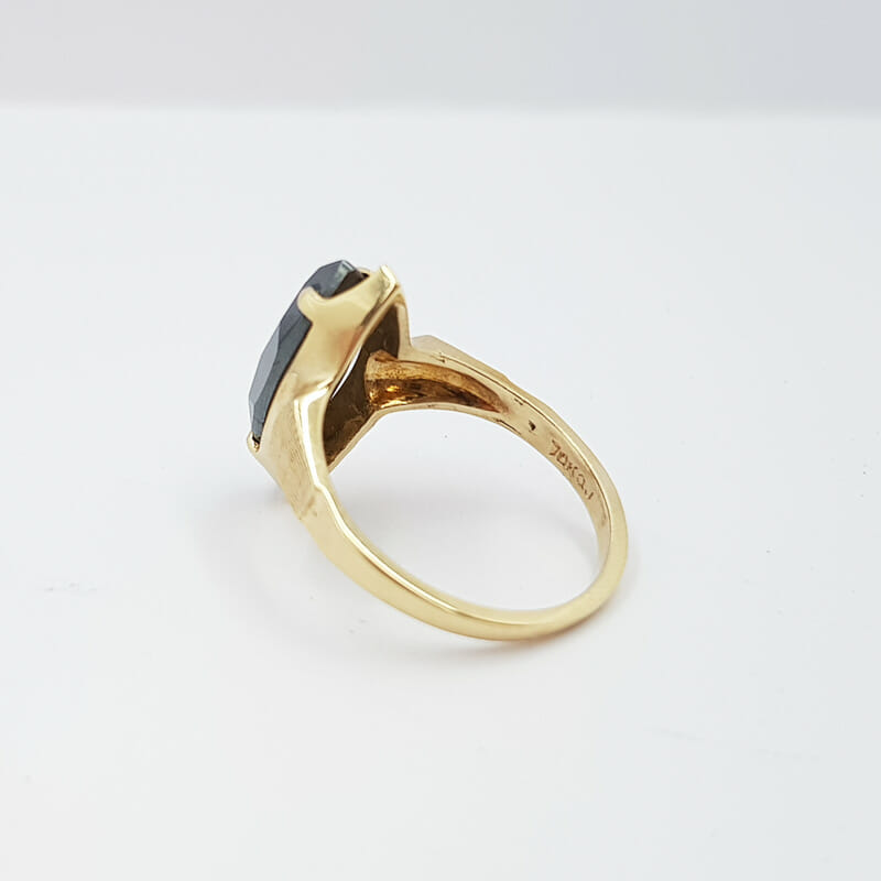 10ct Yellow Gold Marquise Hematite Stone Ring Size K 1/2 #59191 10ct Yellow Gold Marquise Hematite Stone Ring Size K 1/2 #59191 - Image 8
