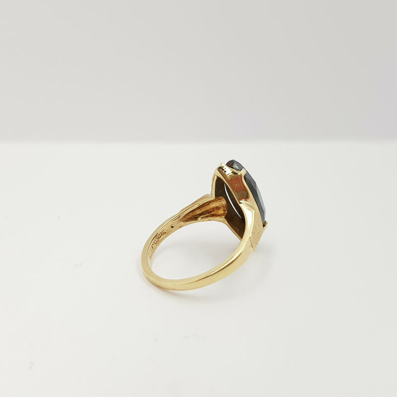 10ct Yellow Gold Marquise Hematite Stone Ring Size K 1/2 #59191 10ct Yellow Gold Marquise Hematite Stone Ring Size K 1/2 #59191 - Image 9