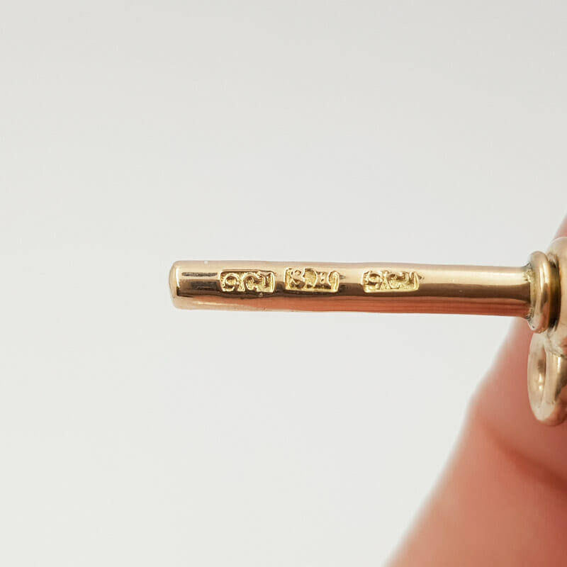 Antique Vintage 9ct Yellow Gold Swivel T-Bar Pendant 38mm Hallmarked #59567 Antique Vintage 9ct Yellow Gold Swivel T-Bar Pendant 38mm Hallmarked #59567 - Image 5