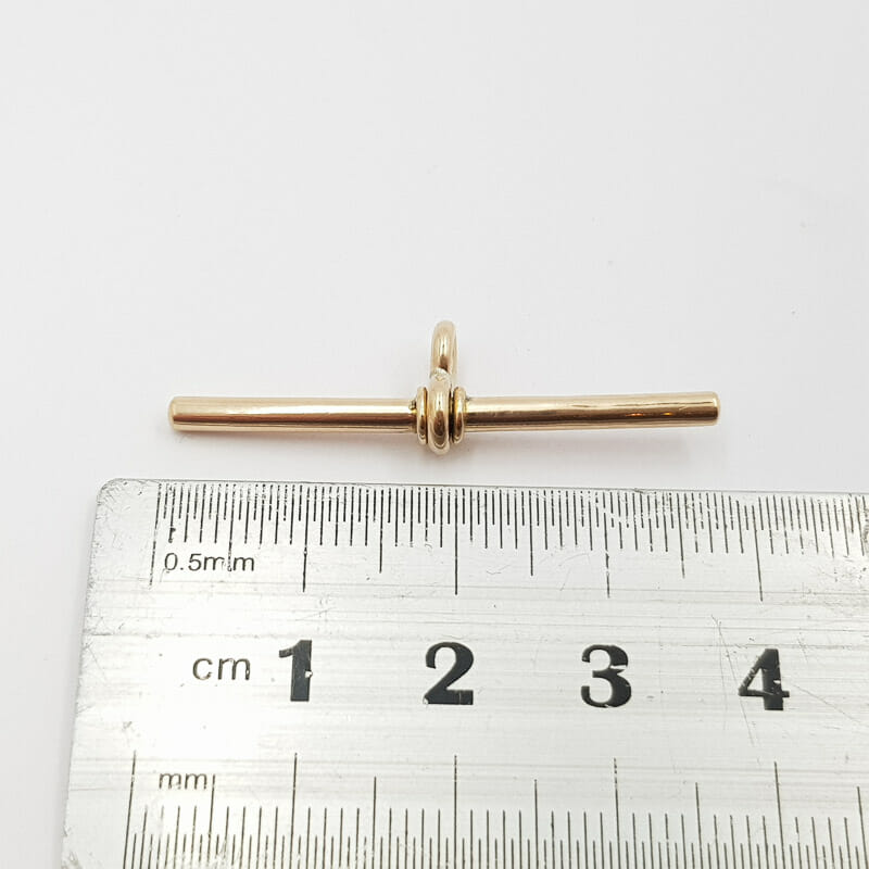 Antique Vintage 9ct Yellow Gold Swivel T-Bar Pendant 38mm Hallmarked #59567 Antique Vintage 9ct Yellow Gold Swivel T-Bar Pendant 38mm Hallmarked #59567 - Image 4