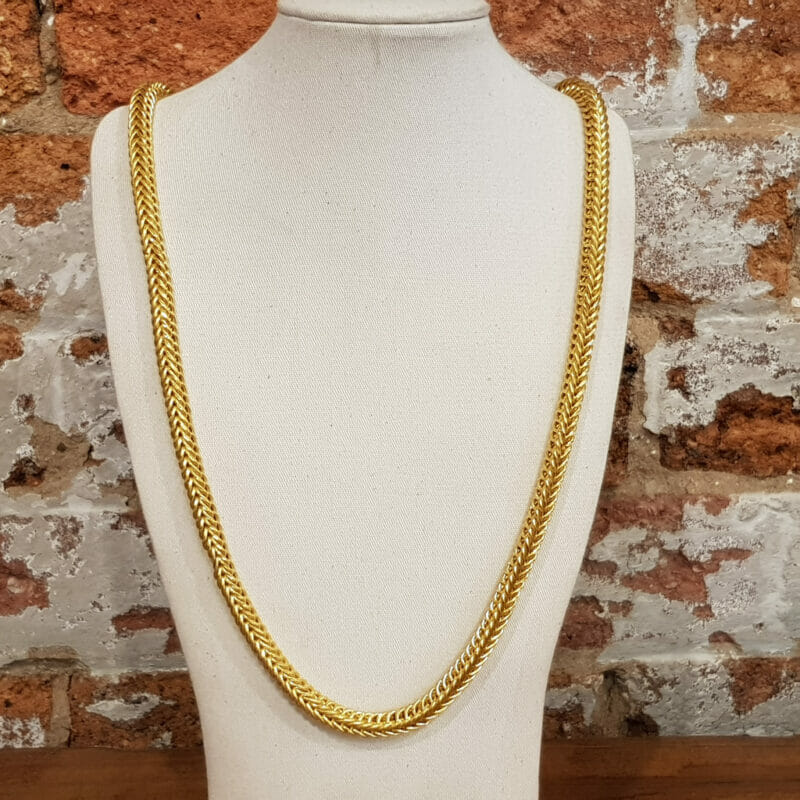 70cm 23ct Thai Yellow Gold Snake Chain Necklace #59940