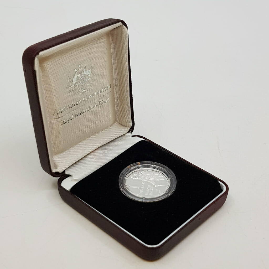 1995 $1 Fine Silver Proof Coin – Waltzing Matilda 1895-1995 COA #56936