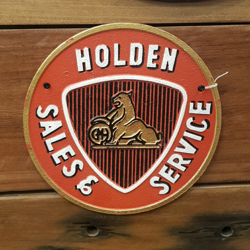 Holden Sales & Service Cast Iron Wall Garage Sign 24cm #59133