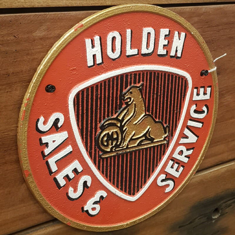 Holden Sales & Service Cast Iron Wall Garage Sign 24cm #59133