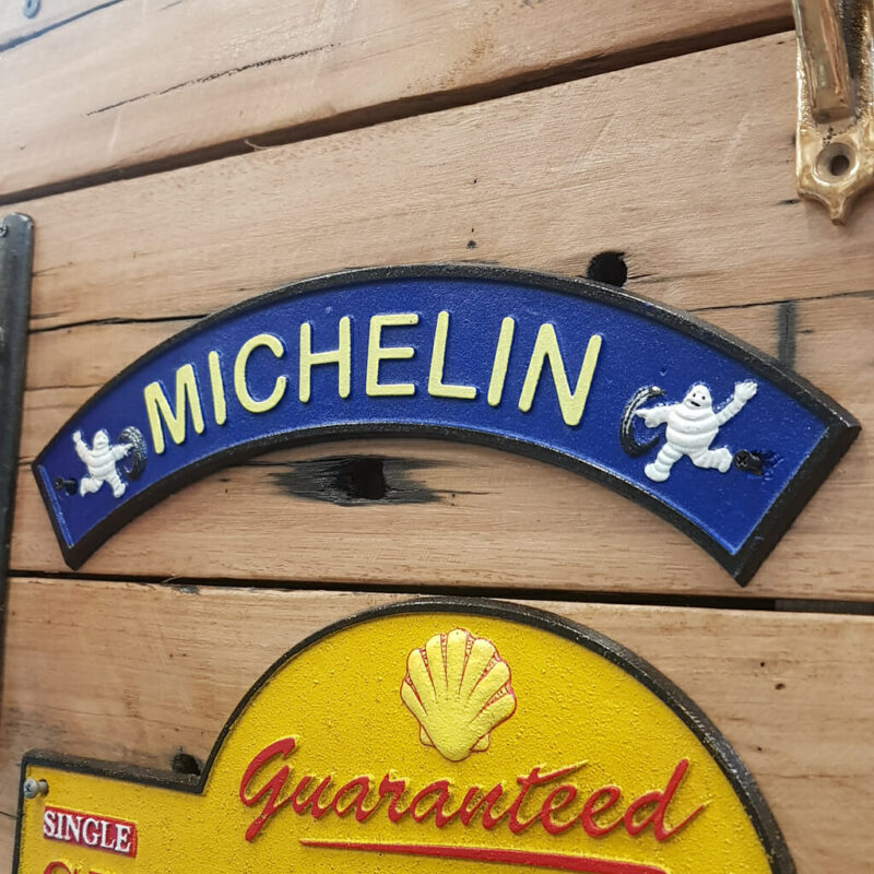 Michelin Man Tyres Cast Iron Sign Curved 40cm #59126