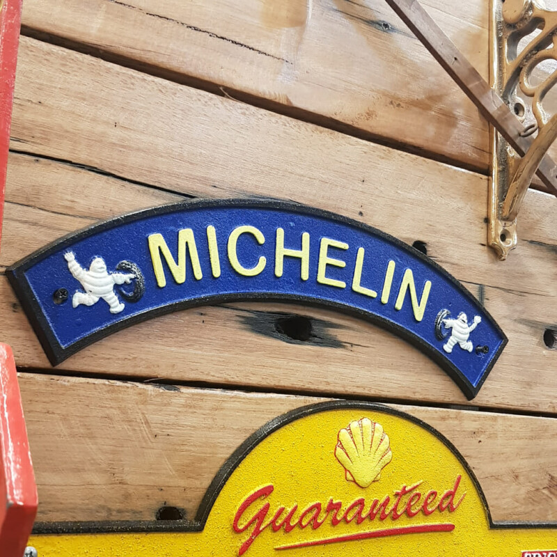 Michelin Man Tyres Cast Iron Sign Curved 40cm #59126