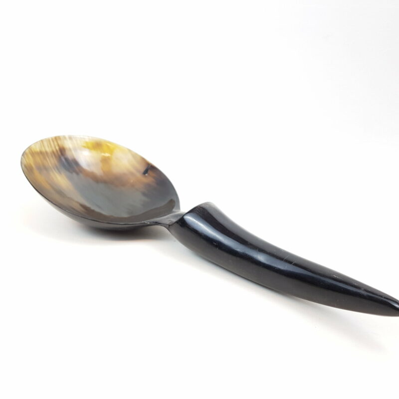 Carved Buffalo Horn Spoon Pair (a/f) #36935