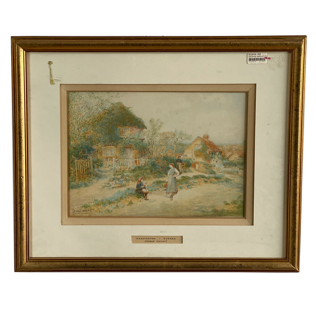 GEORGE WHYATT (1885-1945) WATERCOLOUR PAINTING - WASHINGTON SUSSEX - FRAMED #4814
