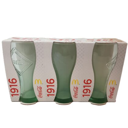 3x Coca Cola Mcdonald's Glasses 2015 Celebrating 100 Years #51685