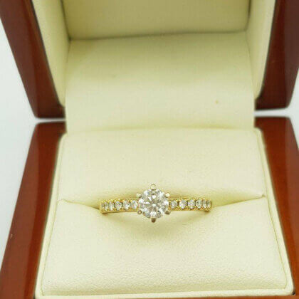18ct Yellow Gold Diamond Ring 0.96ct (Val $8,050) Size O #46025