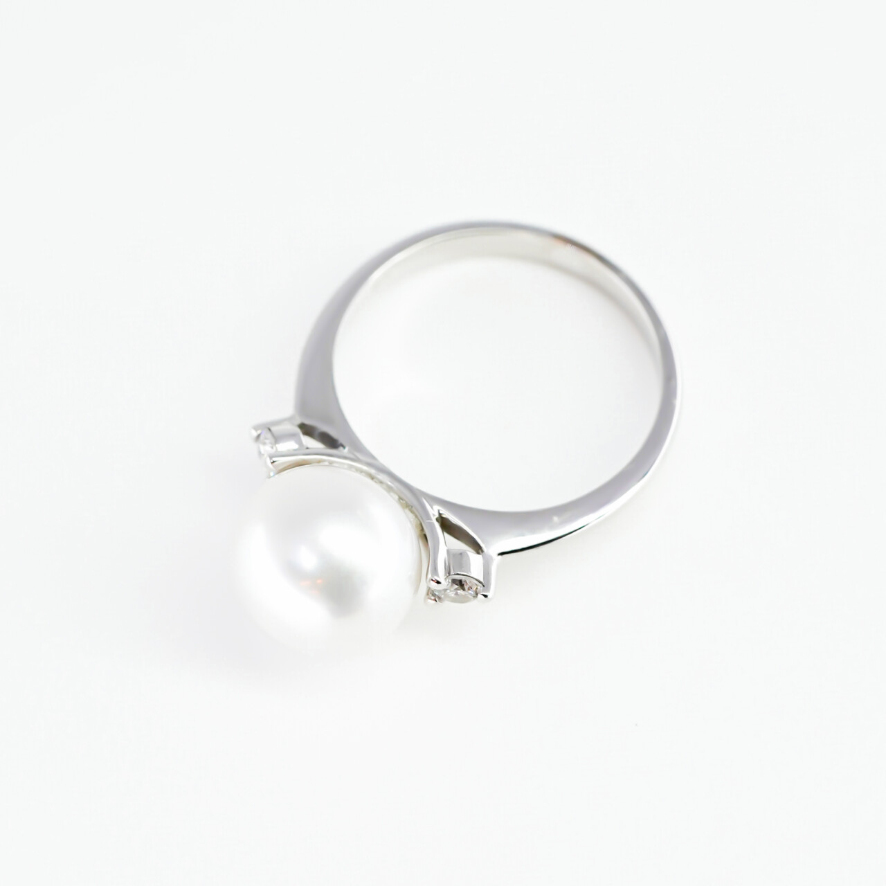 18ct White Gold South Sea Pearl & Diamond Ring Val $2420 Size J 1/2 #47799 18ct White Gold South Sea Pearl & Diamond Ring Val $2420 Size J 1/2 #47799 - Image 7