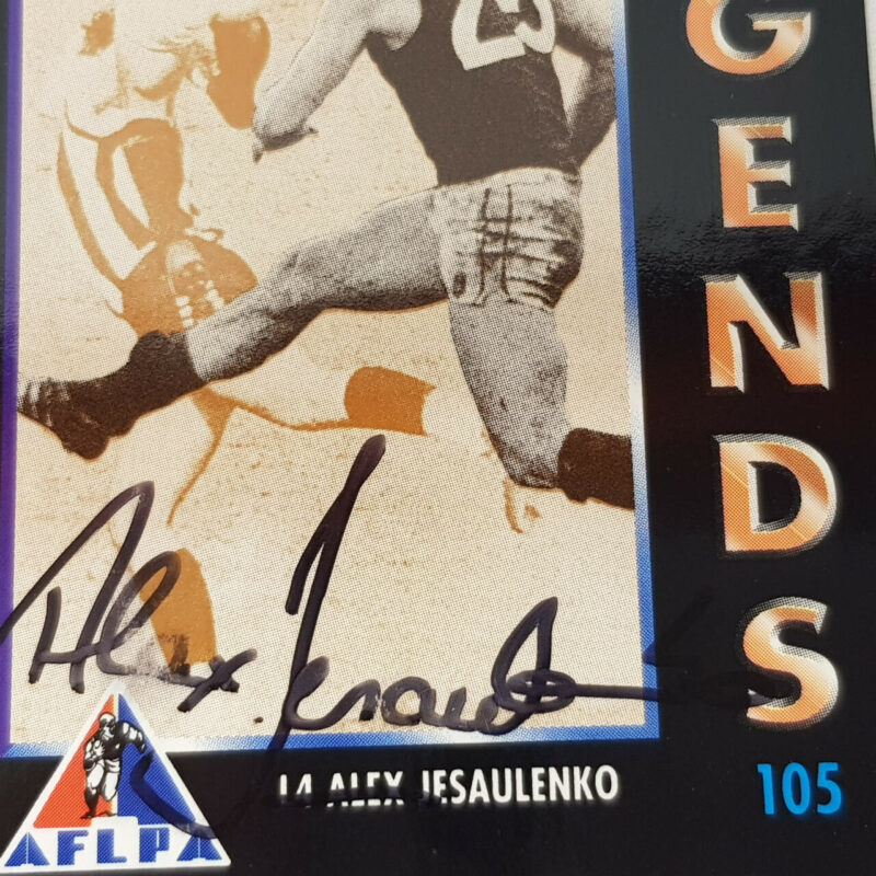 Alex Jesaulenko Signed AFLPA Card Dynamic Marketing #49578