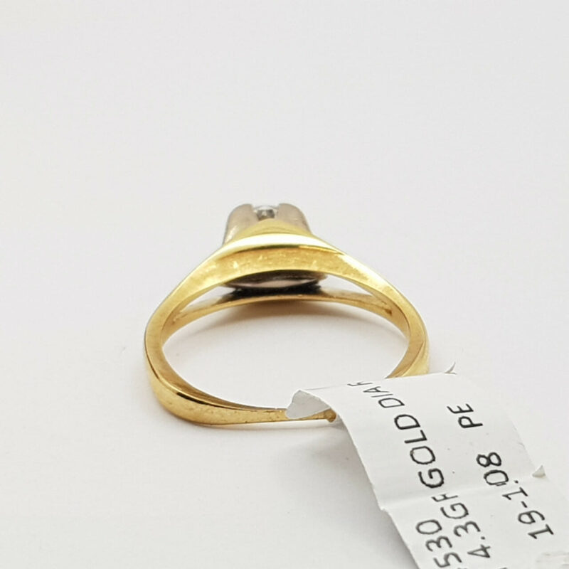 18CT 4.2GR YELLOW GOLD 0.35CT SOLITAIRE DIAMOND RING VAL $2600 SIZE L #4530