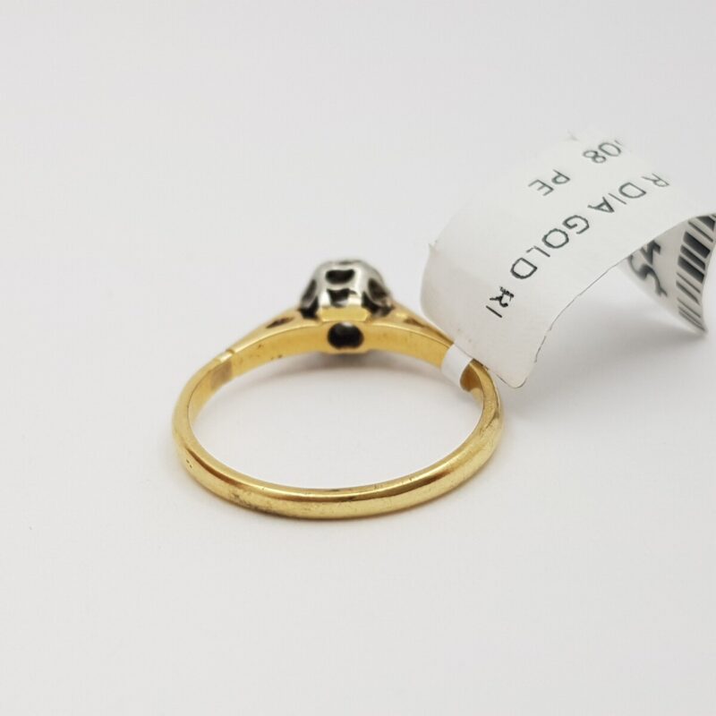 18ct Yellow Gold Vintage Diamond Ring #4587