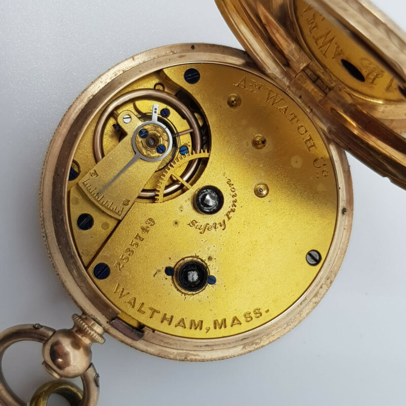 Antique 10ct Solid Yellow Gold Ornate Waltham Pocket Fob Watch C/1885 #38234