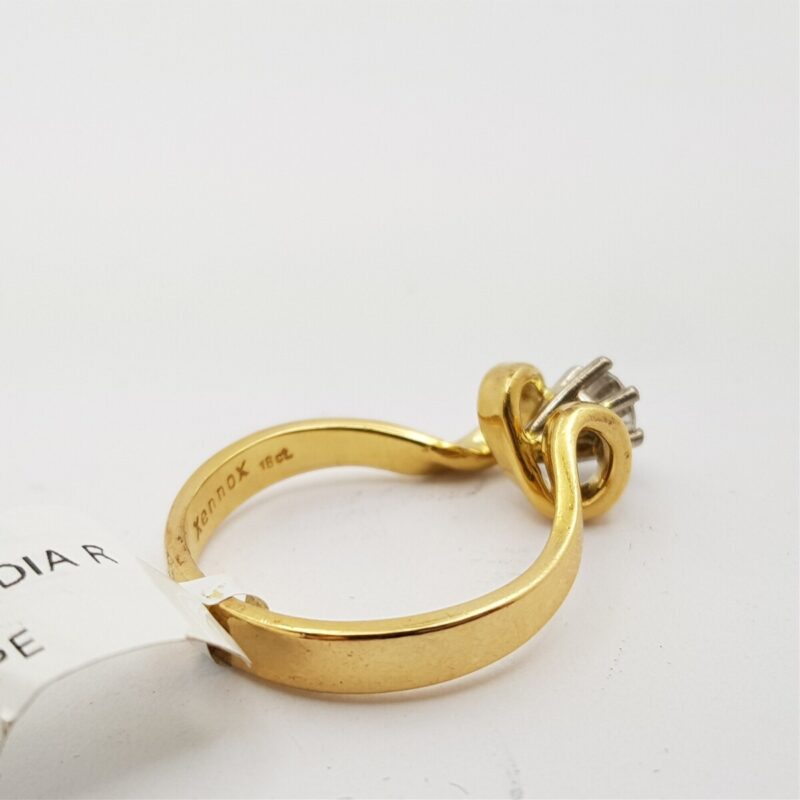 18 Ct Yellow Gold 0.3ct G/Si1 Diamond Ring Val $3970 Size M #4674