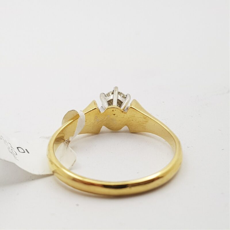 18ct Yellow Gold 0.40ct Solitaire Diamond Ring Val $3120 #1451