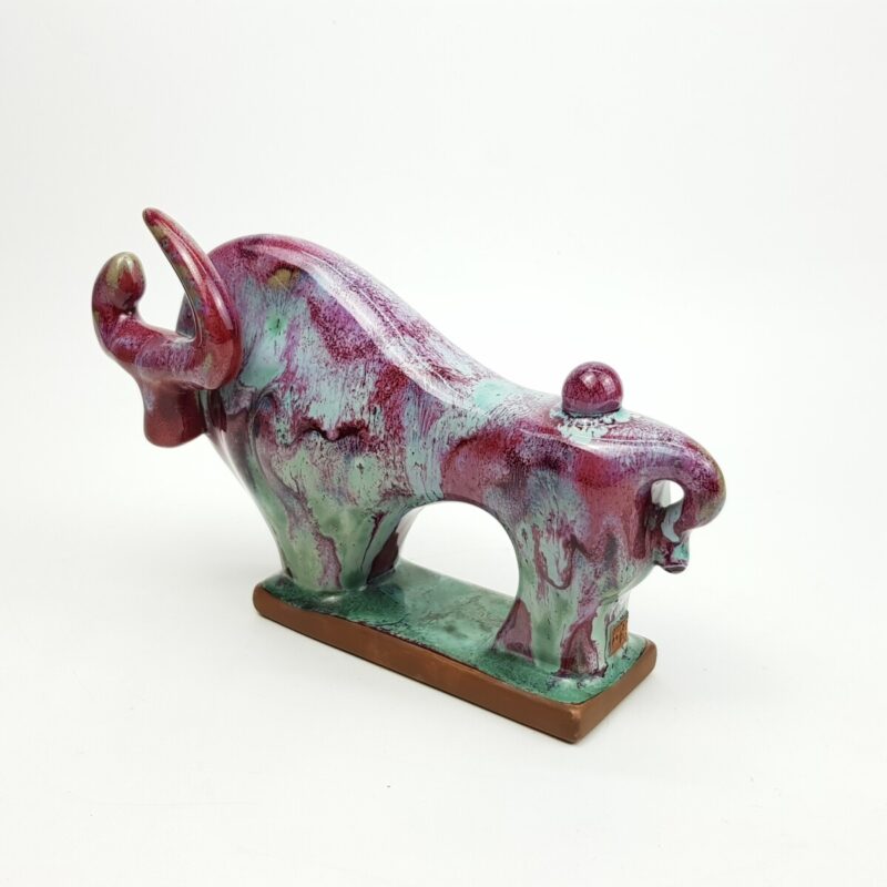 Chinese Flambe Glazed Ox Figurine #46154
