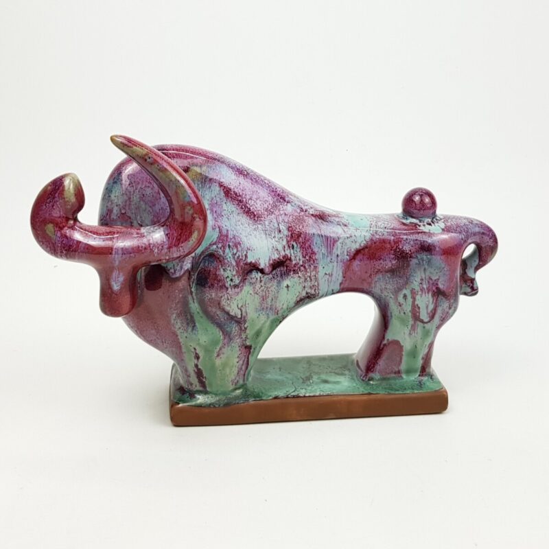 Chinese Flambe Glazed Ox Figurine #46154