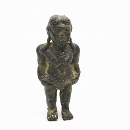 BRONZE GIRL FIGURINE STATUE #46642