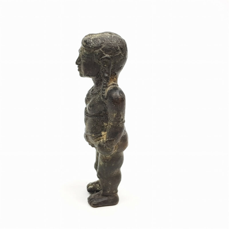 BRONZE GIRL FIGURINE STATUE #46642