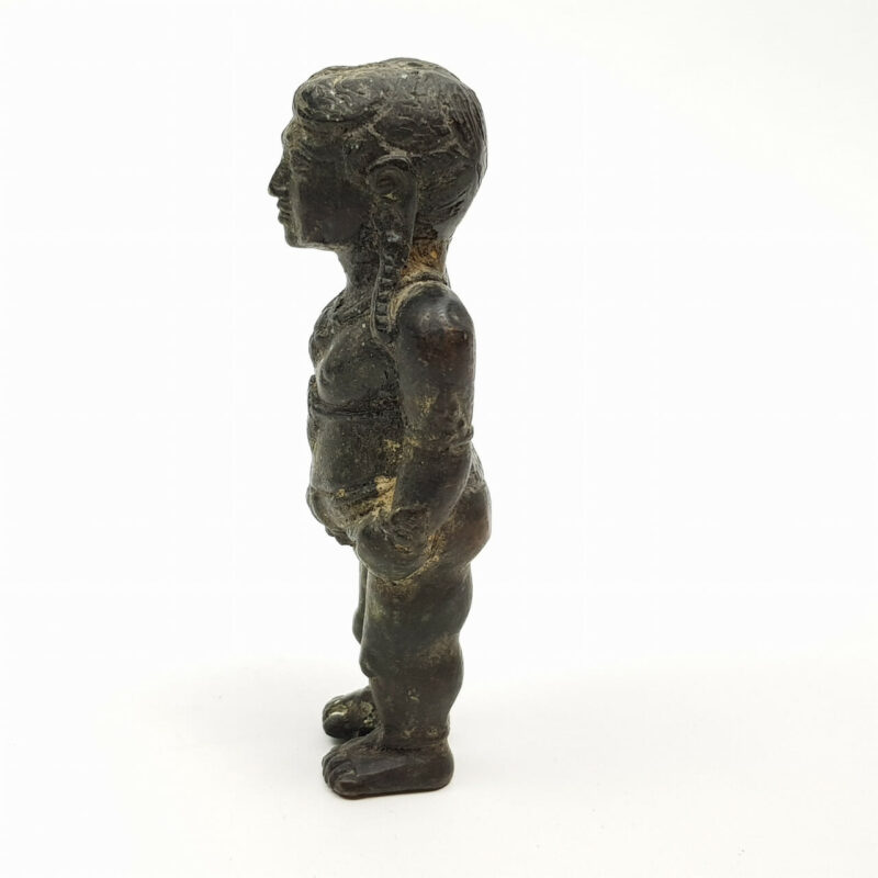 BRONZE GIRL FIGURINE STATUE #46642