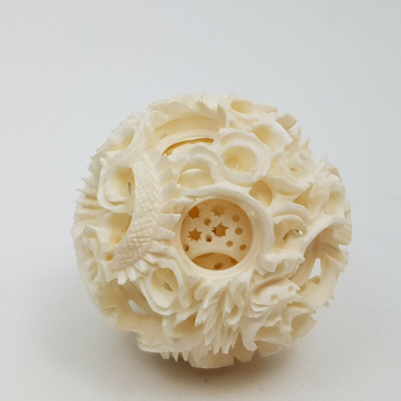 Chinese Puzzle Ball Carving with Stand #46566