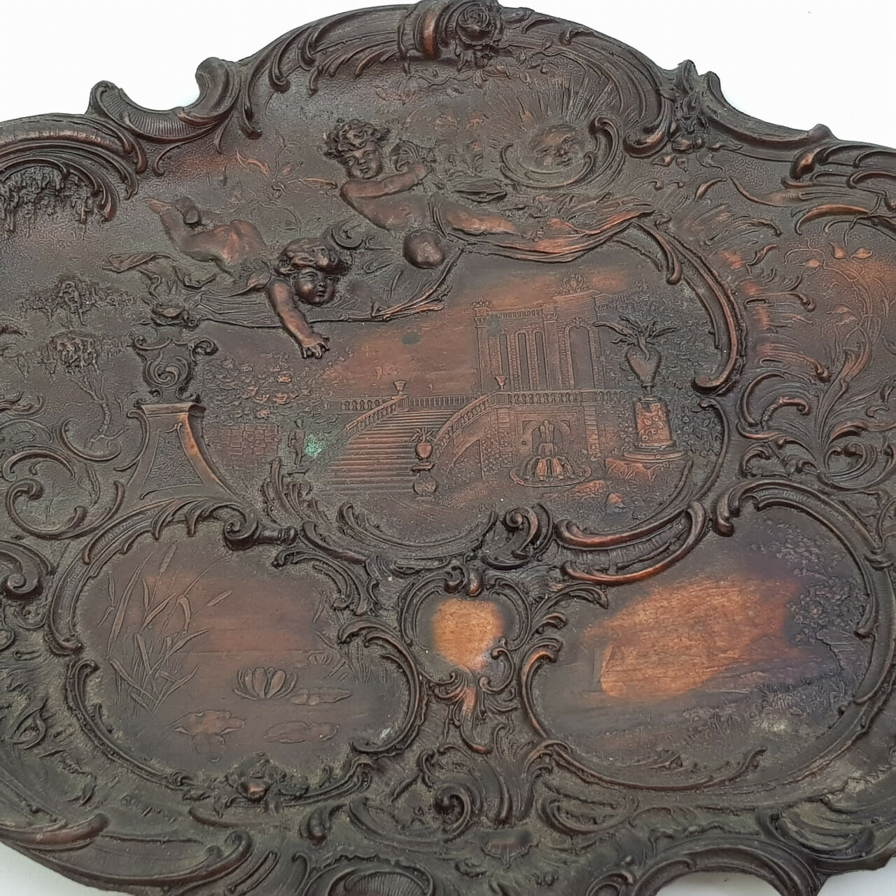 VINTAGE COPPERED TRAY #46776
