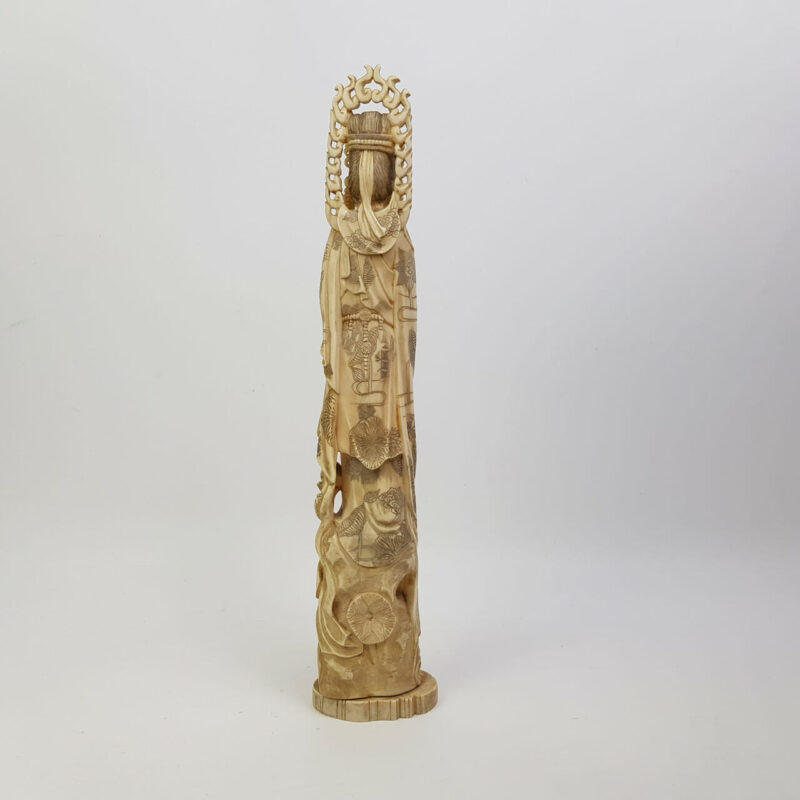 ORIENTAL BONE CARVING STATUE / FIGURINE #43510