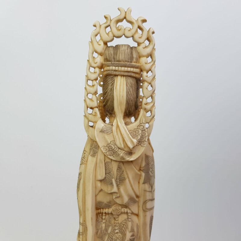 ORIENTAL BONE CARVING STATUE / FIGURINE #43510