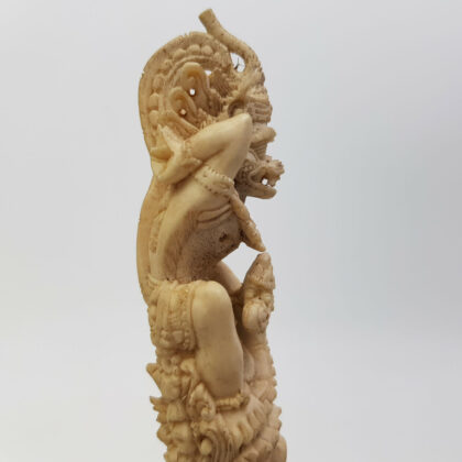 CARVED BONE DRAGON ZOOMORPHIC FIGURINE / STATUE #43508