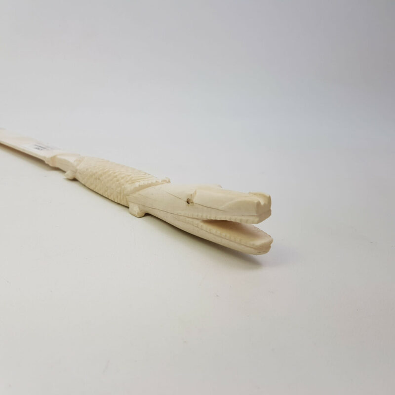 CARVED BONE CROCODILE SHAPE LETTER OPENER #47076