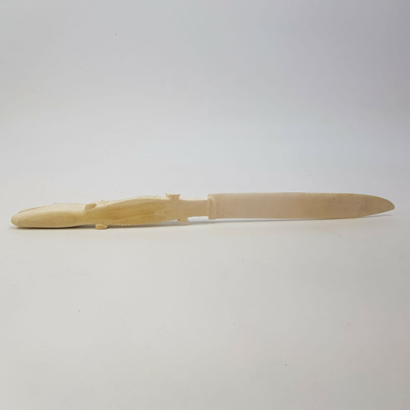 CARVED BONE CROCODILE SHAPE LETTER OPENER #47076