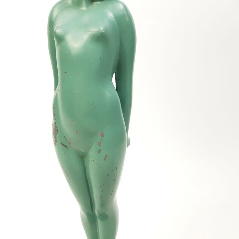 RETRO GREEN LADY FIGURINE/STATUE MADE IN JAPAN #41654