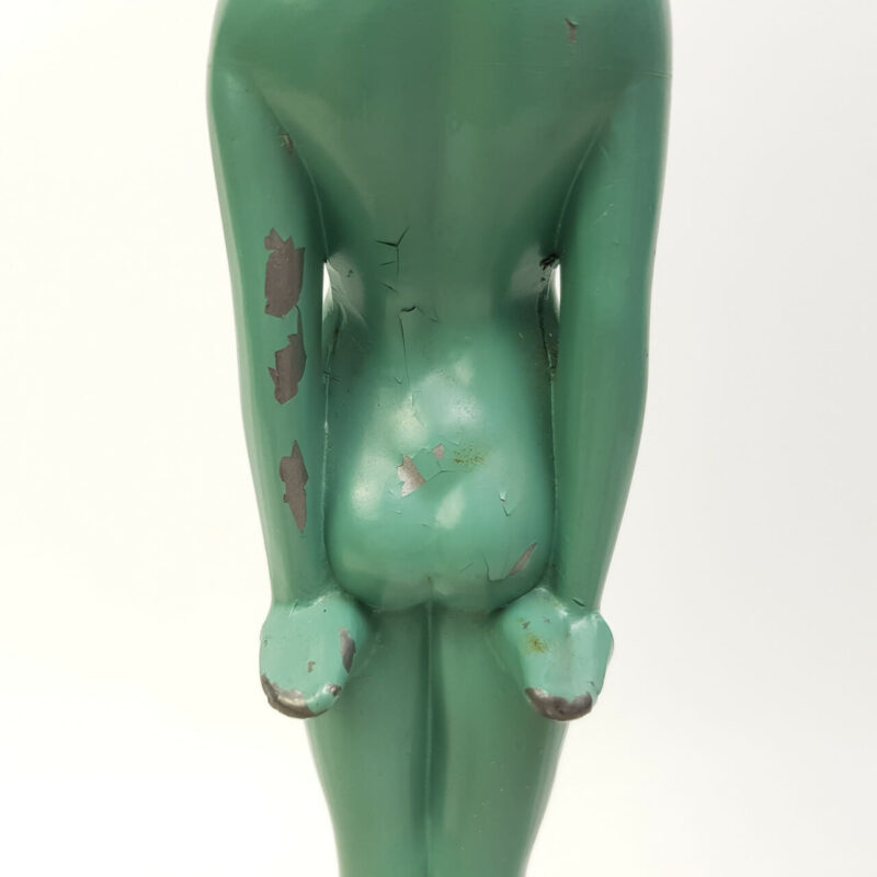 RETRO GREEN LADY FIGURINE/STATUE MADE IN JAPAN #41654