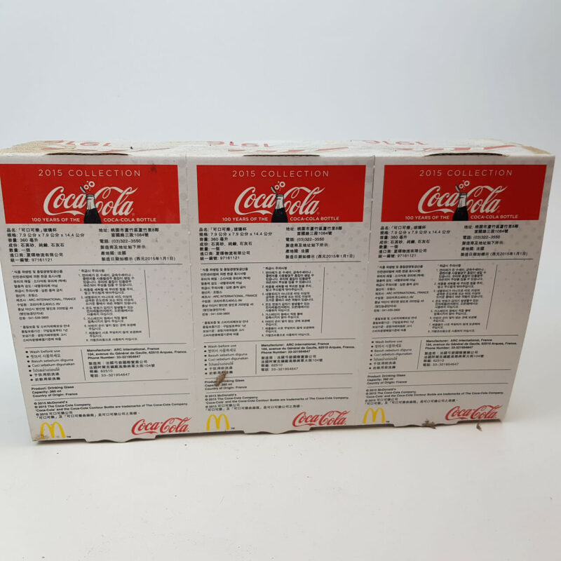 36x COCA COLA MCDONALDS GLASSES 2015 COLLECTIONS CELEBRATING 100 YEARS #51685