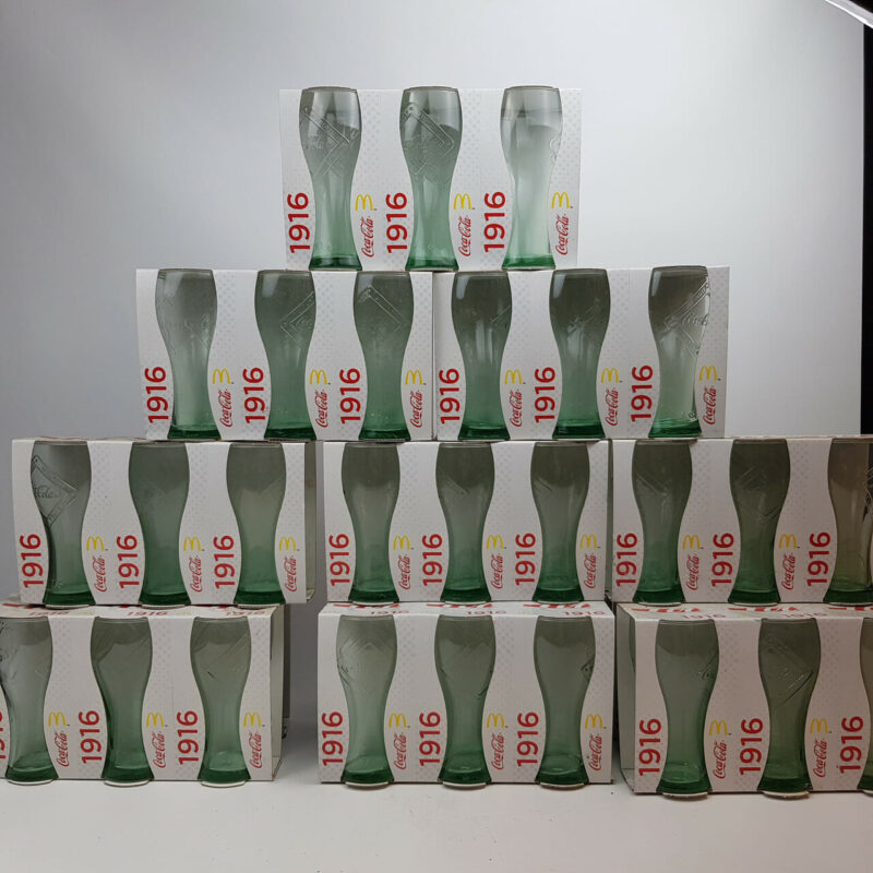 36x COCA COLA MCDONALDS GLASSES 2015 COLLECTIONS CELEBRATING 100 YEARS #51685