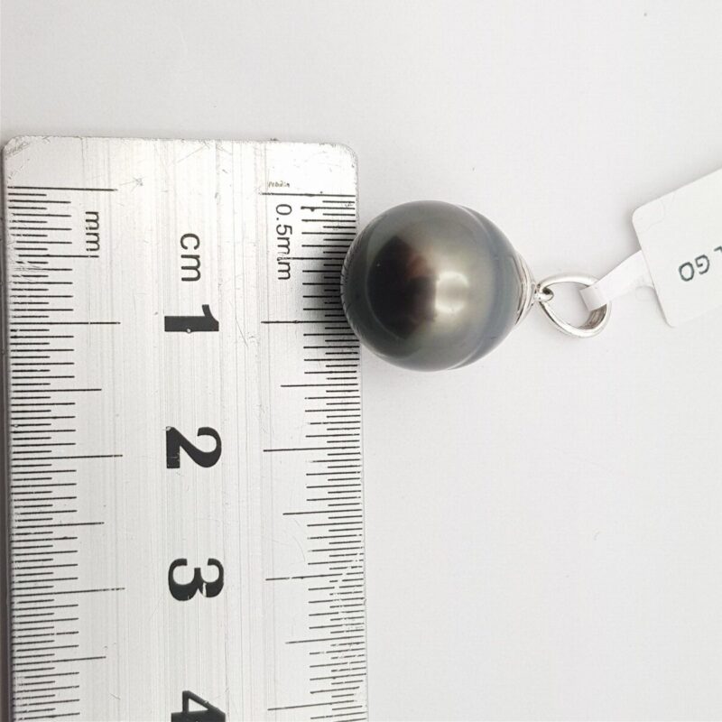 14ct White Gold Tahitian Pearl Pendant / Charm #46192