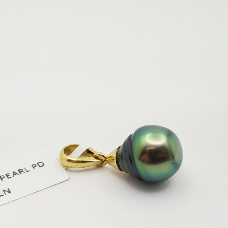 18CT 3.4GR YELLOW GOLD TAHITIAN PEARL PENDANT VAL $1220 #37659