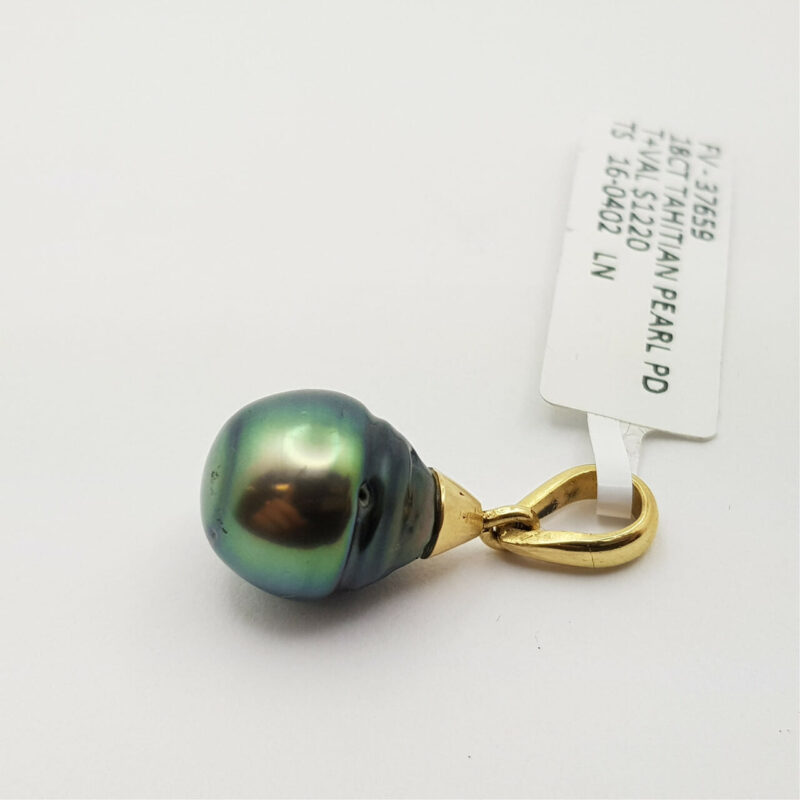 18CT 3.4GR YELLOW GOLD TAHITIAN PEARL PENDANT VAL $1220 #37659