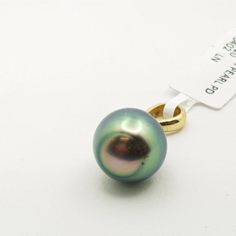 18CT 3.4GR YELLOW GOLD TAHITIAN PEARL PENDANT VAL $1220 #37659