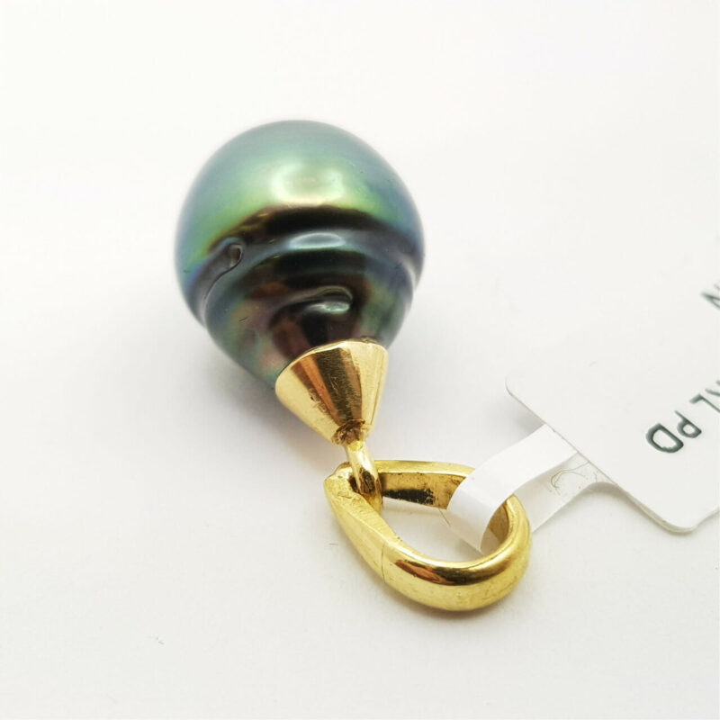 18CT 3.4GR YELLOW GOLD TAHITIAN PEARL PENDANT VAL $1220 #37659