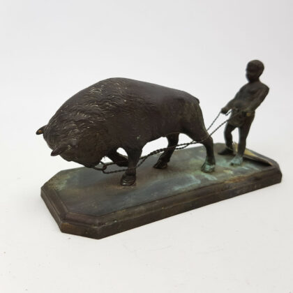 VINTAGE BRASS BUFFALO STATUE (A/F) #1800060